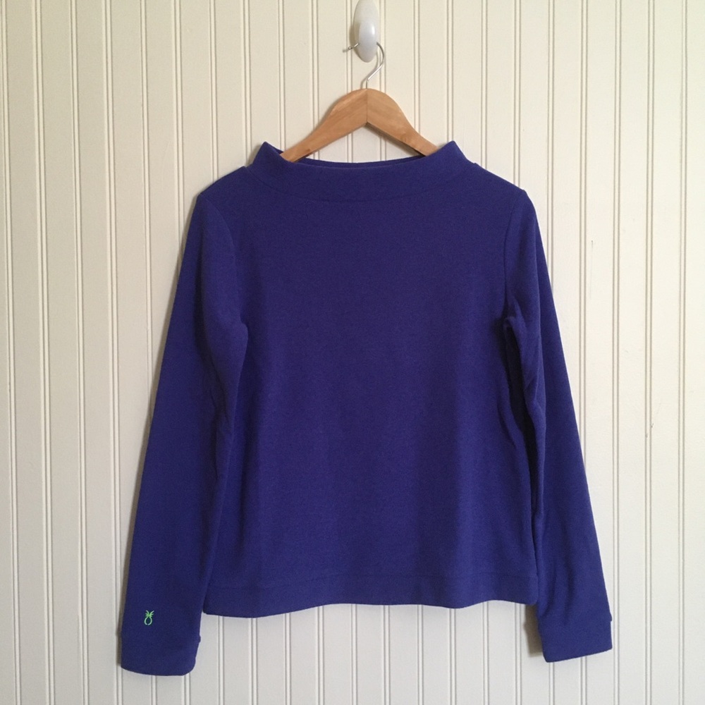 Dudley Stephens Brighton Boatneck fleece top Cobalt blue size XS EUC